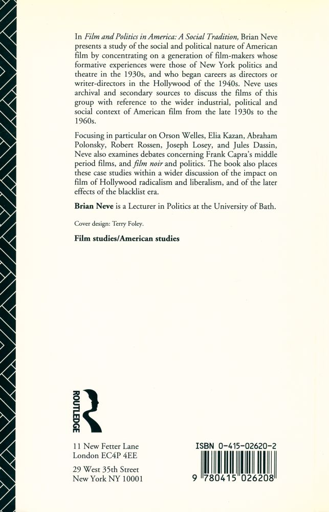 『Film and politics in America : a social tradition』 3