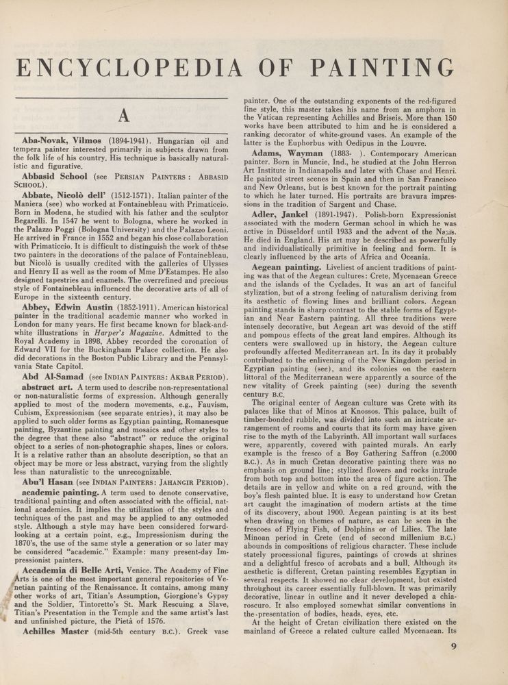 『ENCYCLOPEDIA of Painting : Painters and Painting of the World from Prehistoric Times to the Present Day』 2