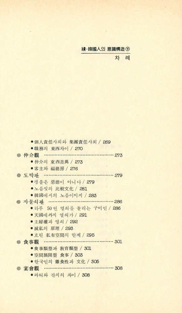 『續·韓國人의 意識構造 下(속·한국인의 의식구조 하)』 6