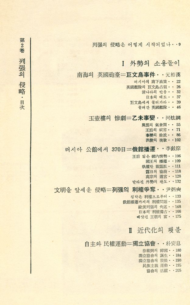 『韓國現代史 2 - 列強의 侵略(한국현대사 2 - 열강의 침략)』 2