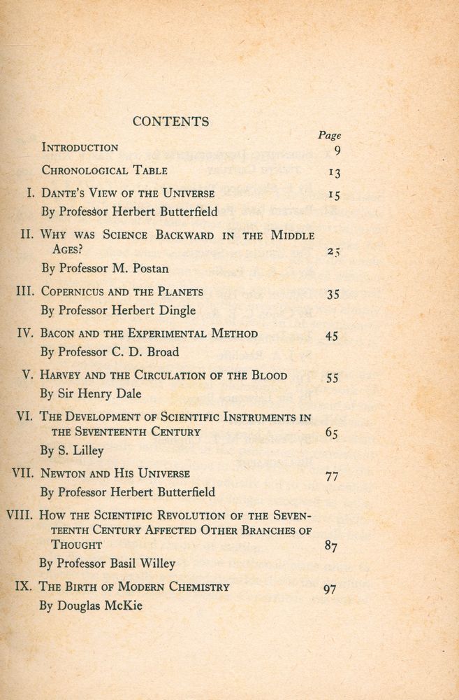 『THE HISTORY OF SCIENCE : Origins and Results Of the Scientific Revolution』 2