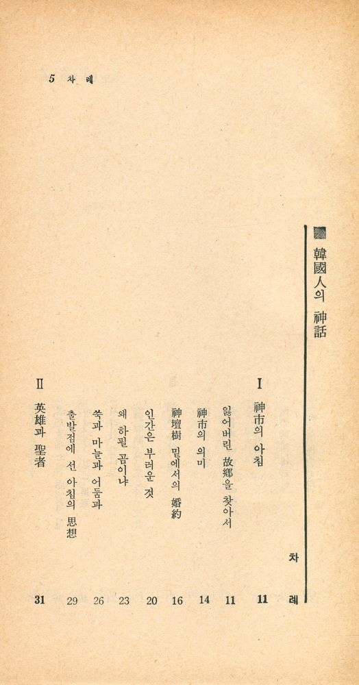 『瑞文文庫 021 - 韓國人의 神話(서문문고 021 - 한국인의 신화)』 2