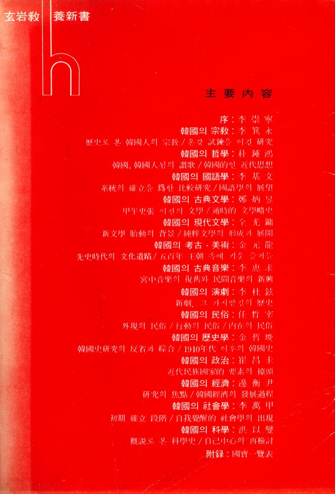 『玄岩敎養新書 - 敎養人을 위한 韓國學(현암교양신서 - 교양인을 위한 한국학)』