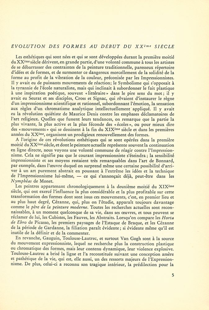 『LA PEINTURE MODERNE DE L'IMPRESSIONNISME A L'ART ABSTRAIT』 3