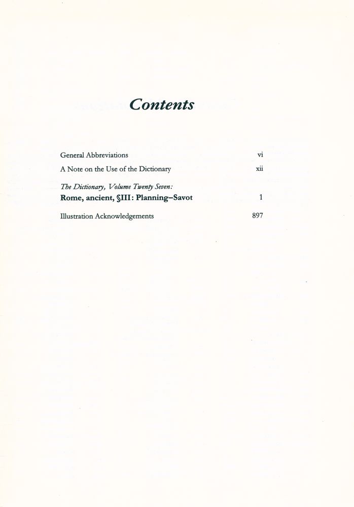 『The dictionary of art 27 : Rome, ancient, III : Planning to Savot』 3