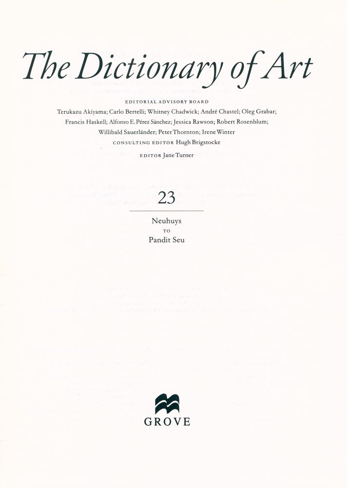 『The dictionary of art 23 : Neuhuys to Pandit Seu』 2