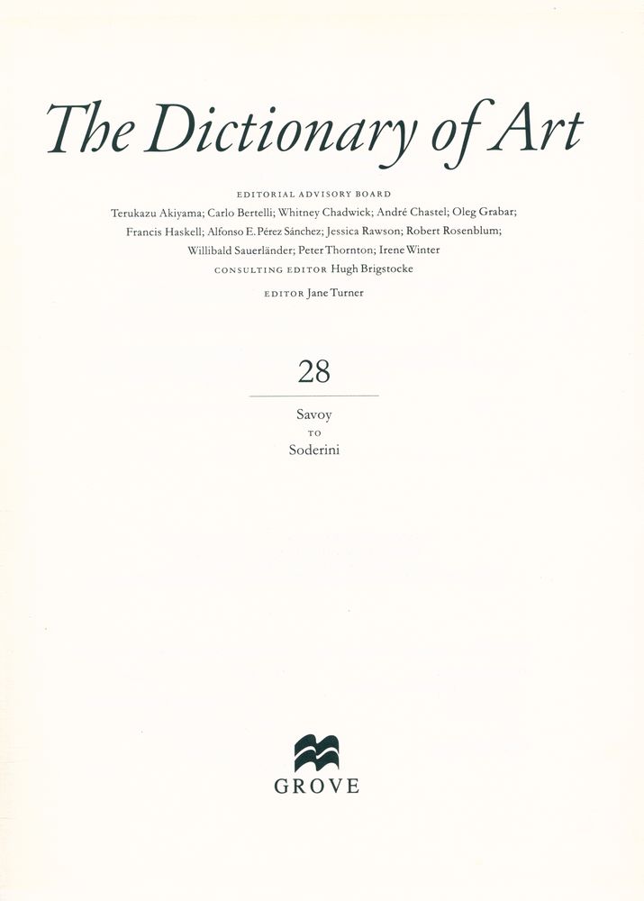 『The dictionary of art 28 : Savoy to Soderini』 2