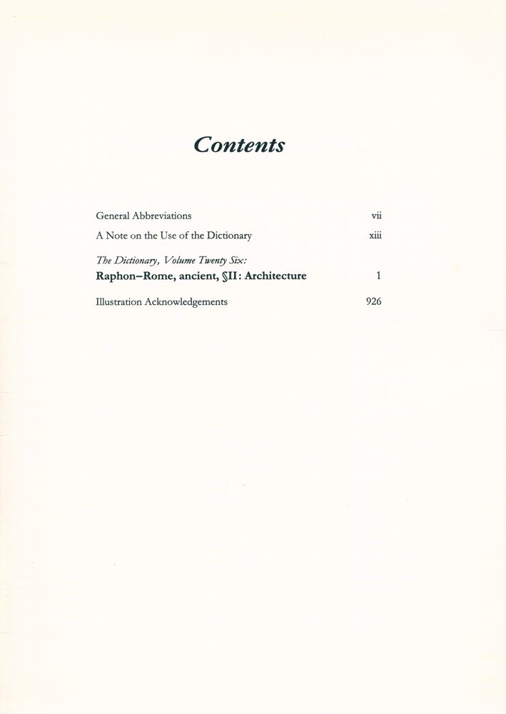 『The dictionary of art 26 : Raphon to Rome, ancient, II : Architecture』 3
