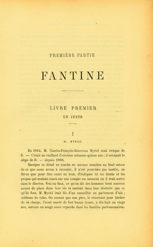 『LES MISERABLES : PREMIERE PARTIE : FANTINE』 2