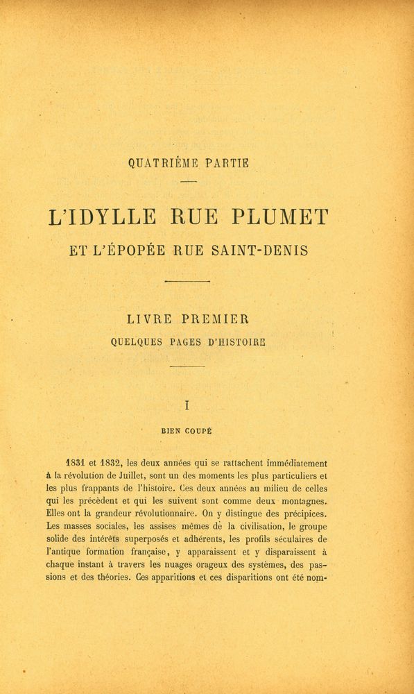 『LES MISERABLES : QUATRIÈME PARTIE : L'IDYLLE RUE PLUMET ET L'ÉPOPÉE RUE SAINT - DENIS』 2