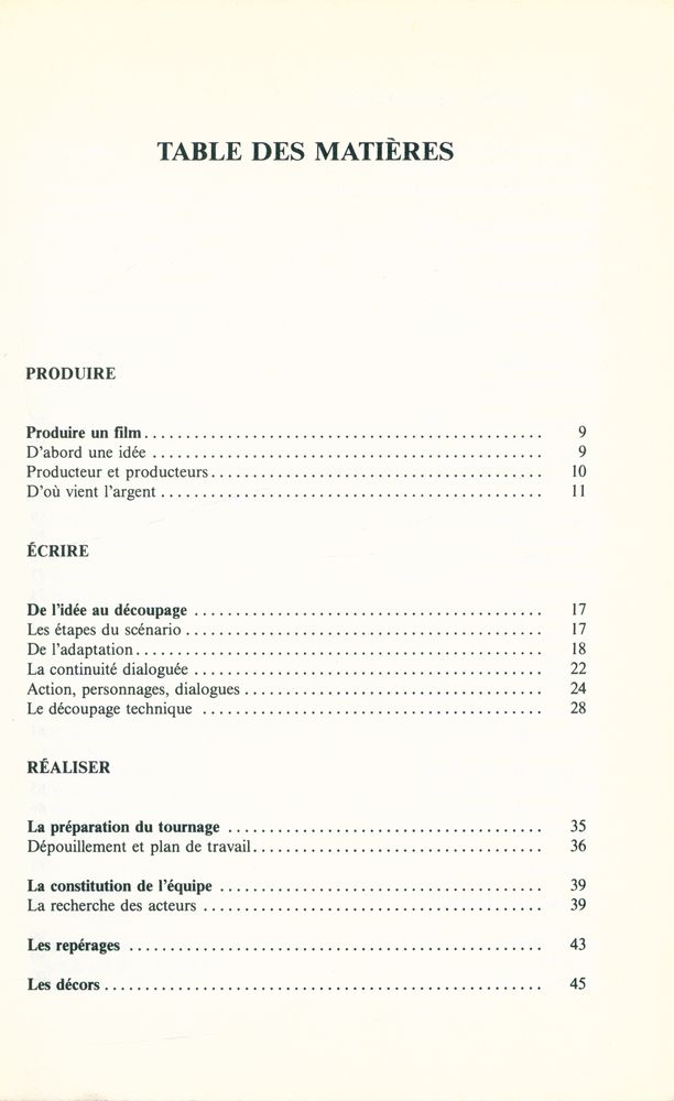 『FAIRE UN FILM』 2