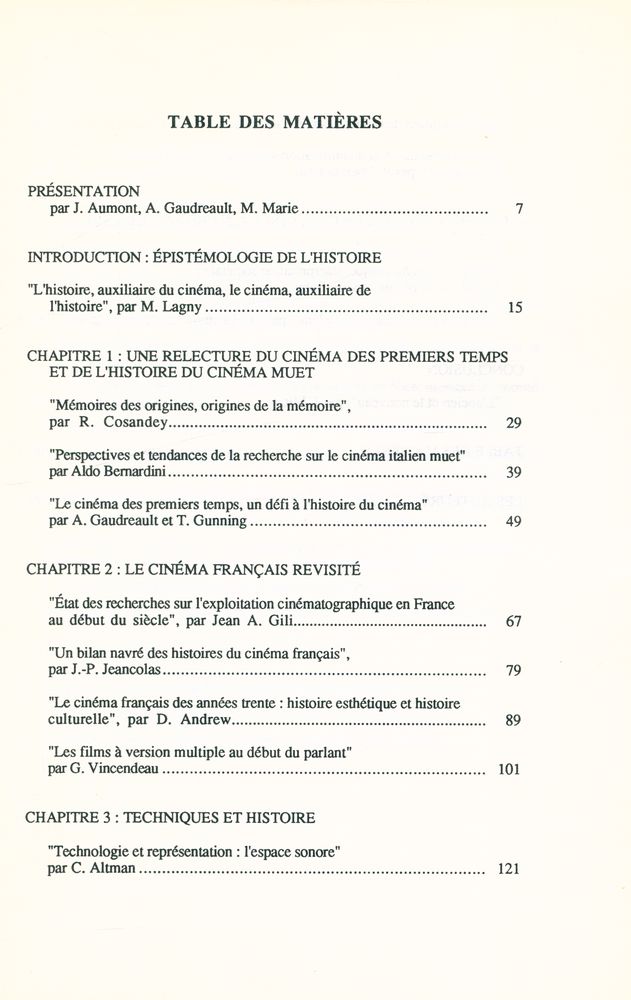 『L'HISTOIRE DU CINÉMA : NOUVELLES APPROCHES』 2