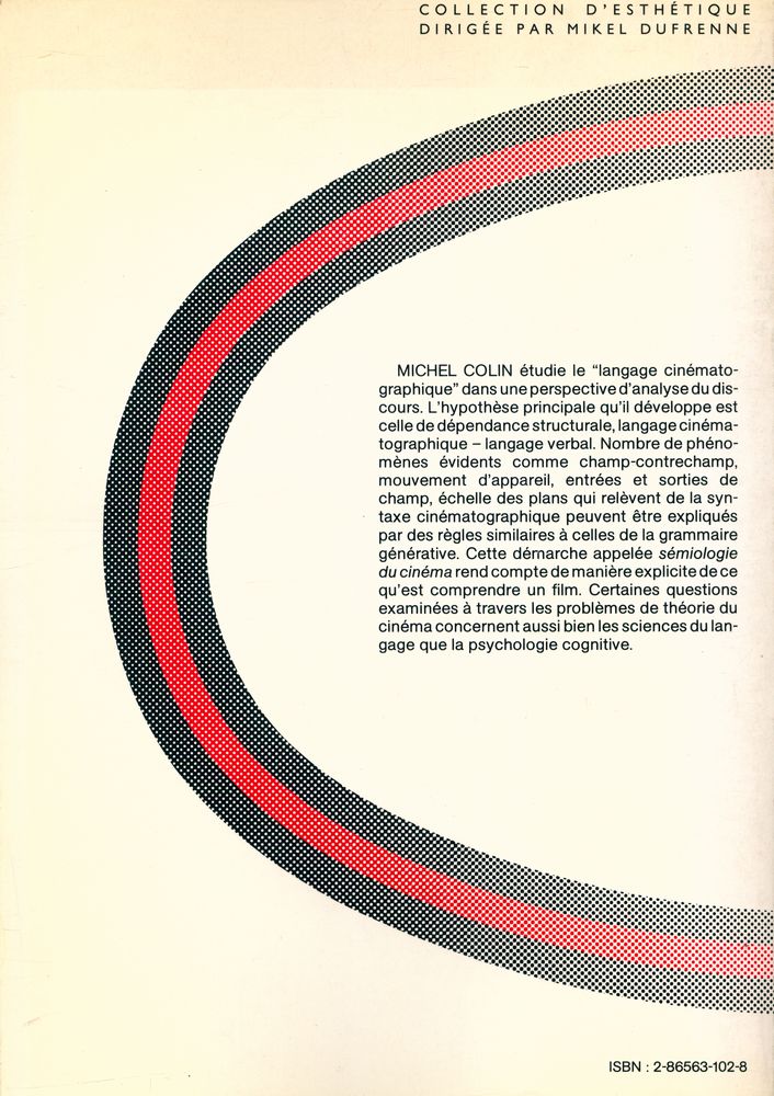 『LANGUE, FILM, DISCOURS : Prolégomènes à une sémiologie générative du film』 3