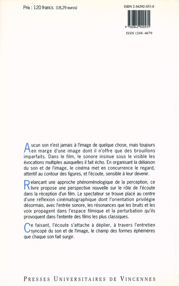 『L'Écoute filmique : Écho du son en image』 3