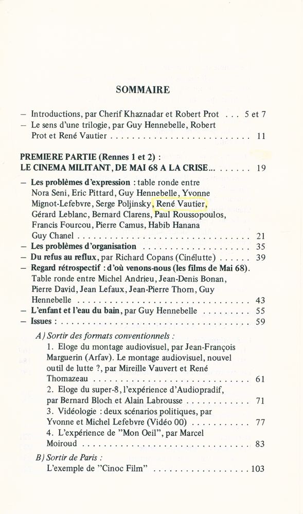 『CINEMA ET POLITIQUE』 2