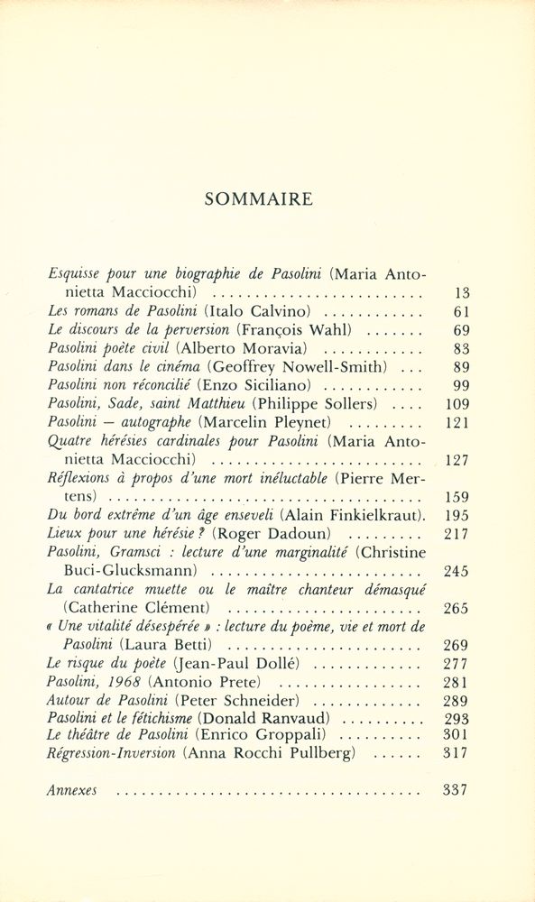 『Pasolini : Séminaire dirigé par Maria Antonietta Macciocchi』 2