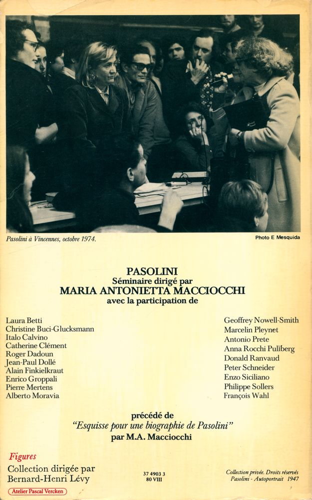 『Pasolini : Séminaire dirigé par Maria Antonietta Macciocchi』 3