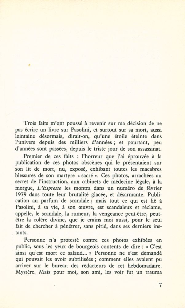 『MORT DE PASOLINI』 2