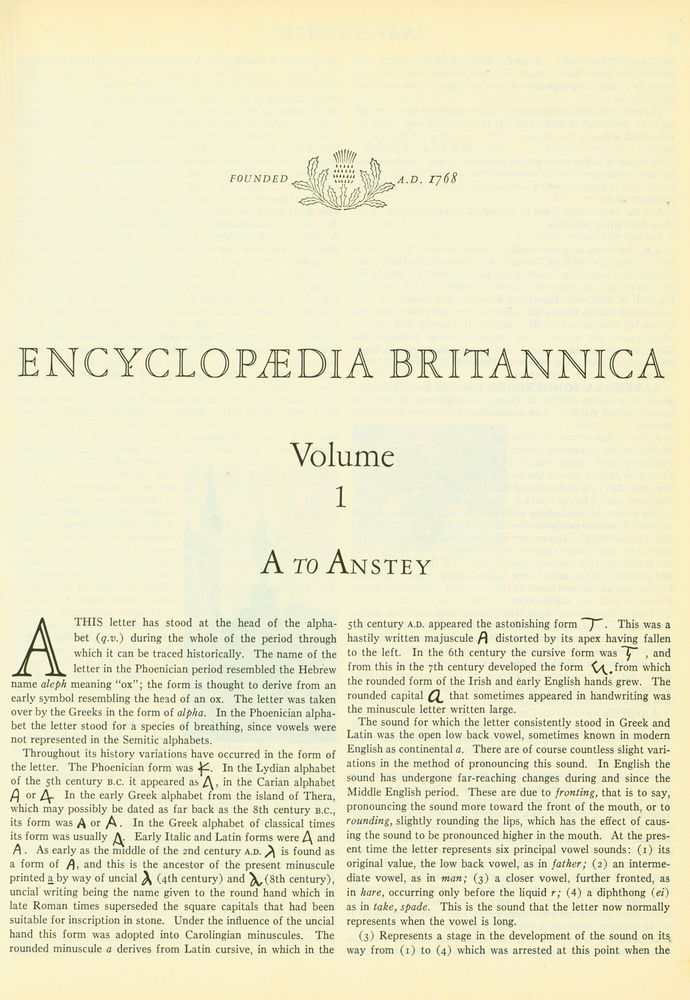 『ENCYCLOPÆDIA BRITANNICA VOLUME 1』 3