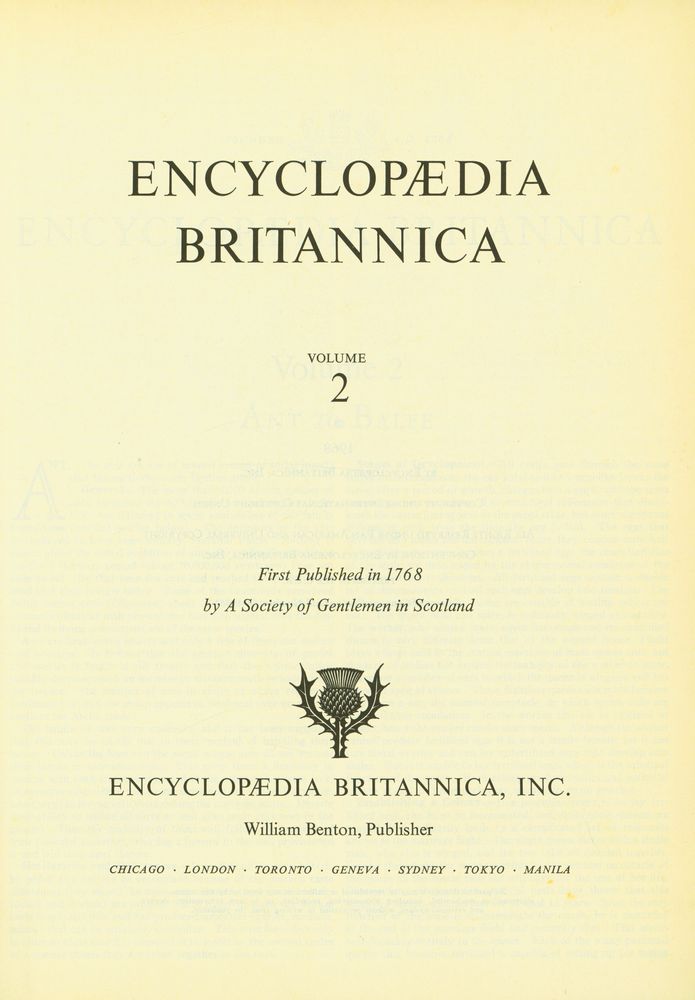 『ENCYCLOPÆDIA BRITANNICA VOLUME 2』 2