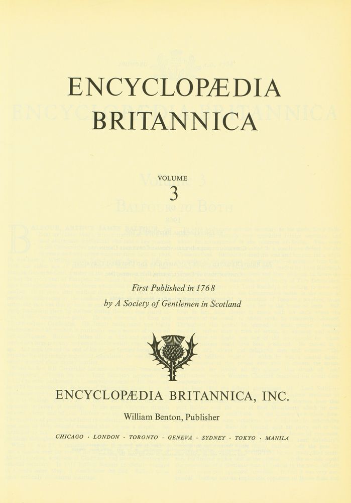 『ENCYCLOPÆDIA BRITANNICA VOLUME 3』 2