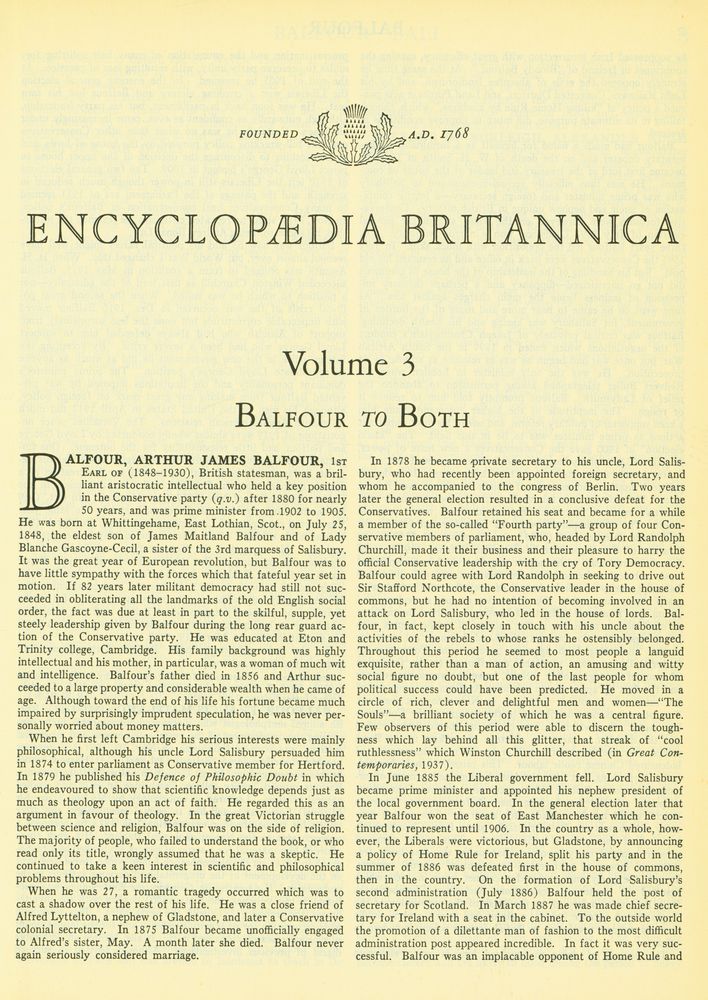 『ENCYCLOPÆDIA BRITANNICA VOLUME 3』 3