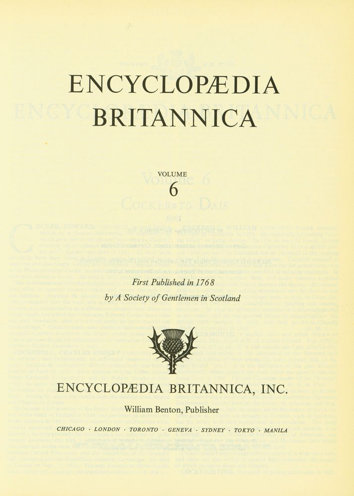 『ENCYCLOPÆDIA BRITANNICA VOLUME 6』 2