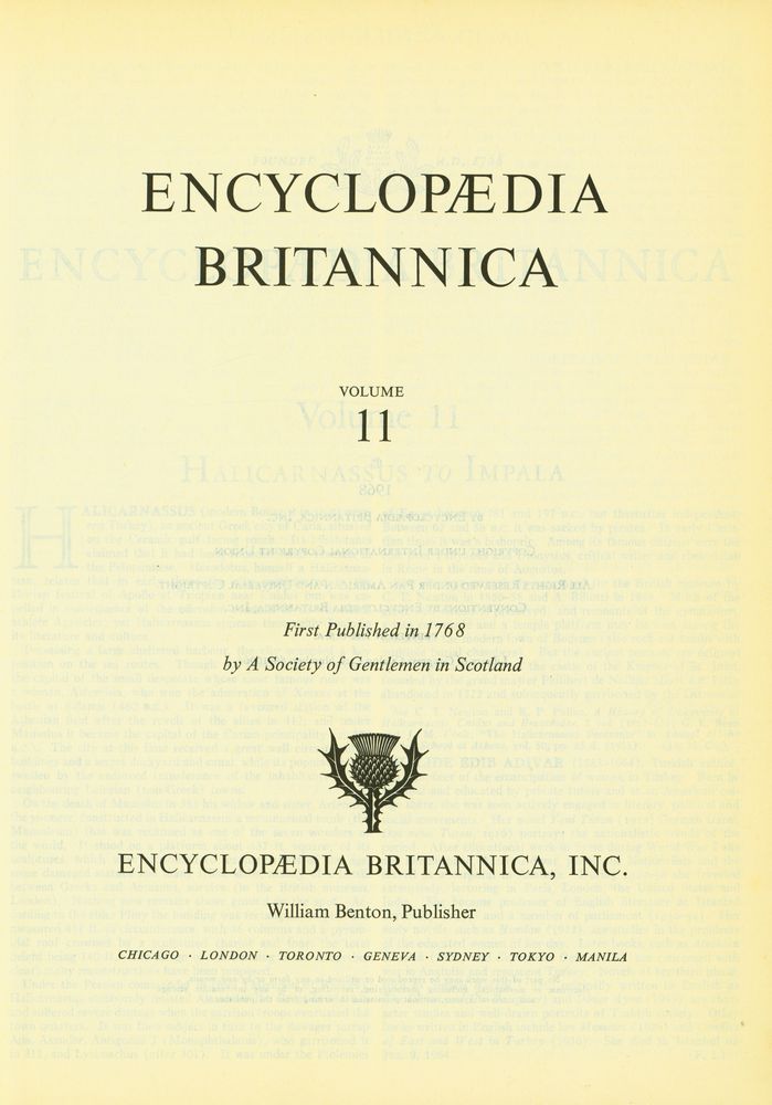 『ENCYCLOPÆDIA BRITANNICA VOLUME 11』 2