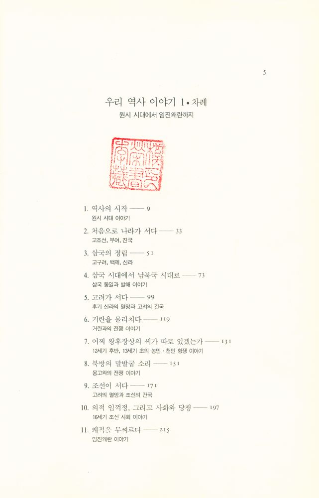 『우리 역사 이야기 1 - 원시시대에서 임진왜란까지』 2