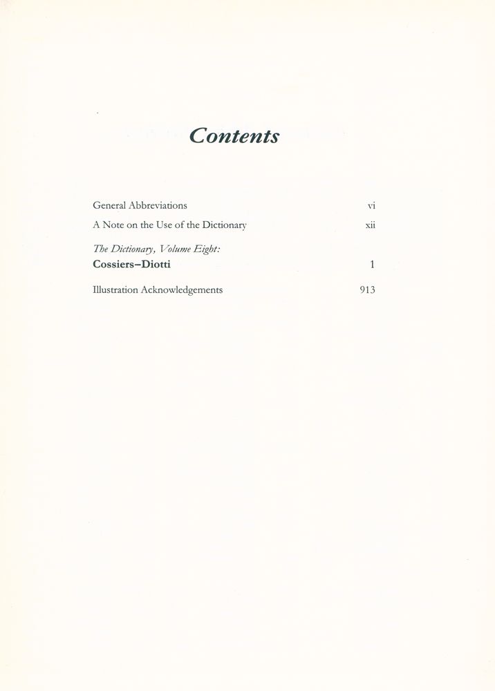 『The Dictionary of ART 8 - Cossiers To Diotti』 3