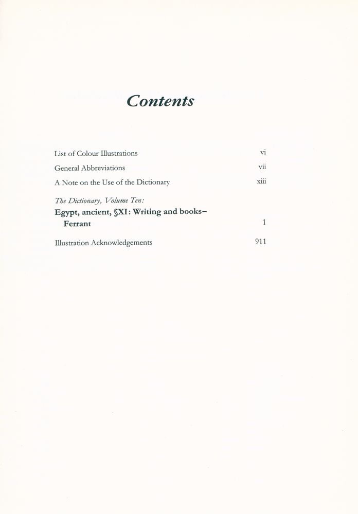 『The Dictionary of ART 10 - Egypt, ancient, ∫xi - Writing and Books To Ferrants』 3