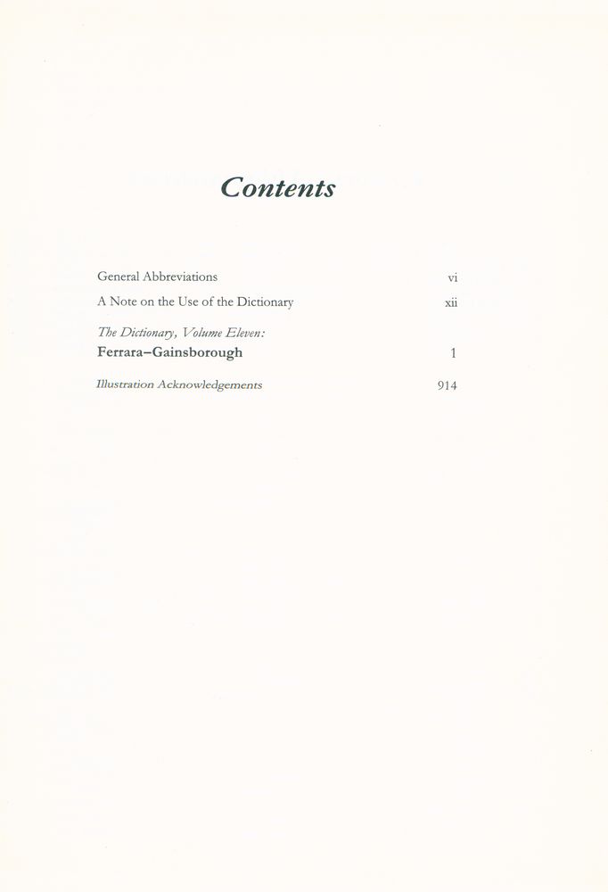 『The Dictionary of ART 11 - Ferrara To Gainsborough』 3