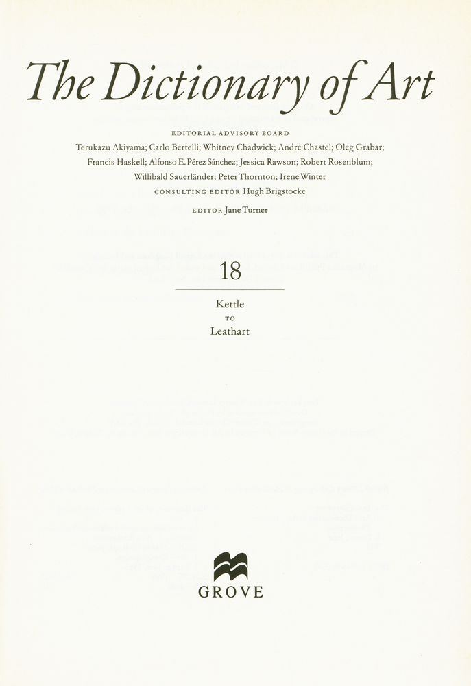 『The Dictionary of ART 18 - Kettle to Leathart』 2