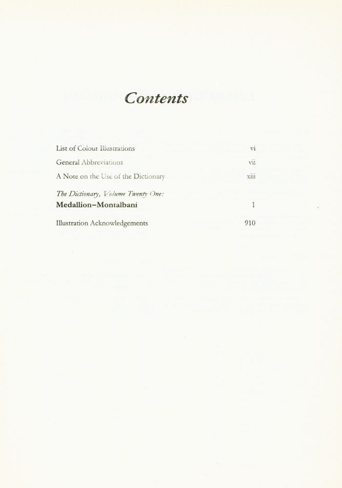 『The Dictionary of ART 21 - Medallion to Montalbani』 3