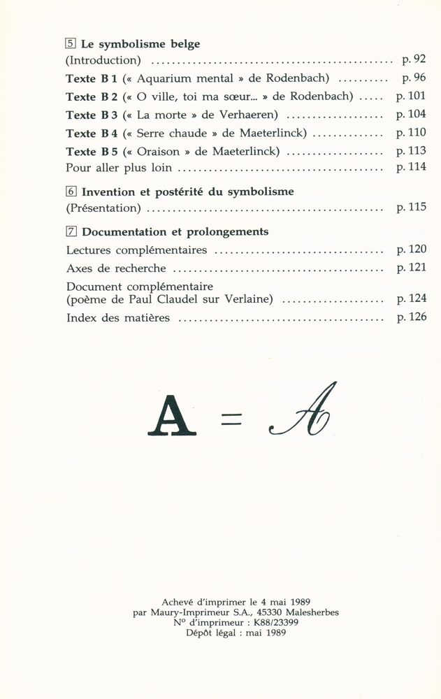 『Le symbolisme : ou naissance de la poésie moderne』 3