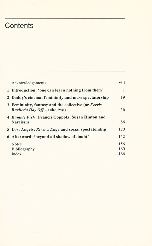 『Lost Angels : psychoanalysis and cinema』 2