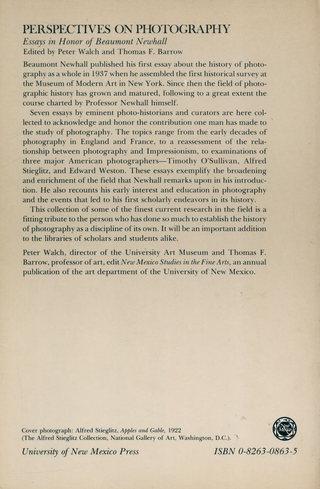 『Perspectives on photography : Essays in Honor of Beaumont Newhall』 3