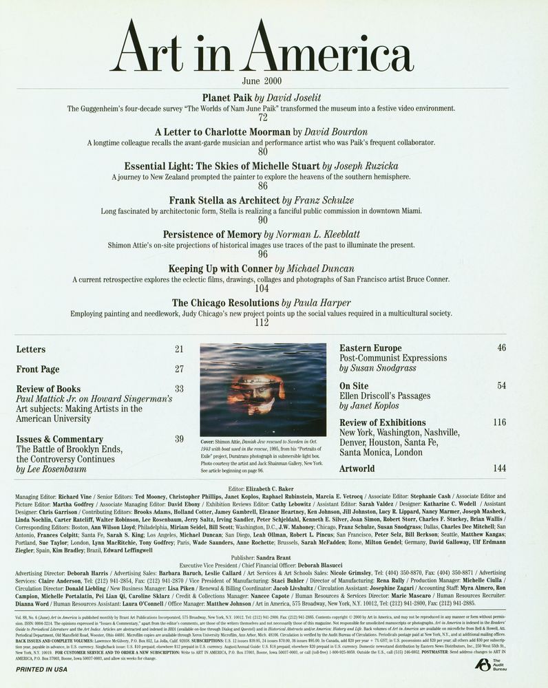 『Art in America』 JUNE 2000 2
