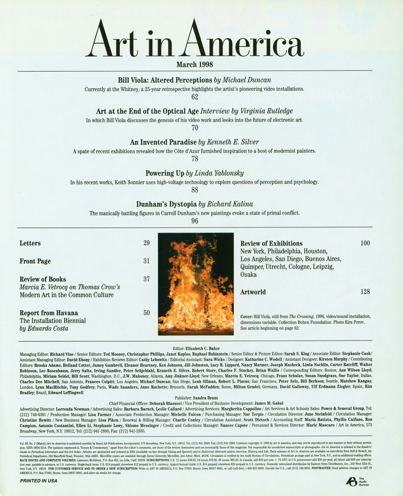 『Art in America』 MARCH 1998 2
