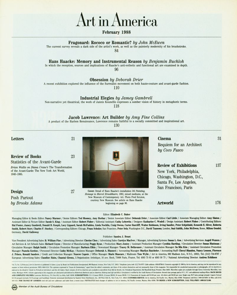 『Art in America』 February 1988 2