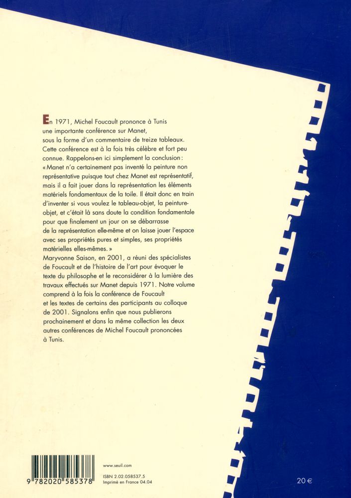 《La peinture de Manet : suivi de Michel Foucault, un regard》 3