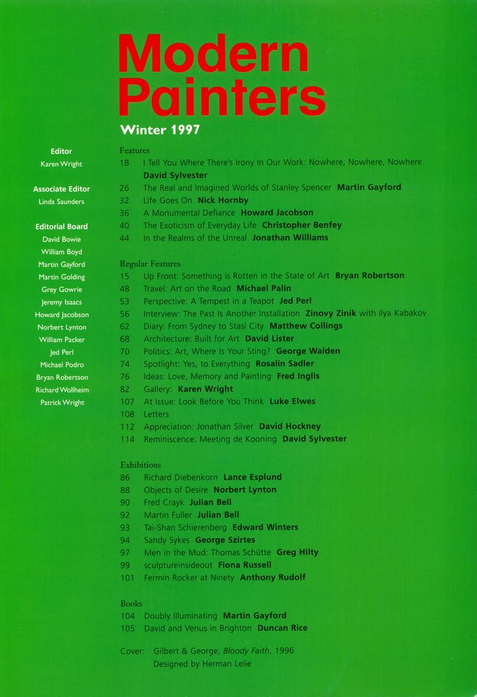 『Modern Painters』 Winter 1997 2