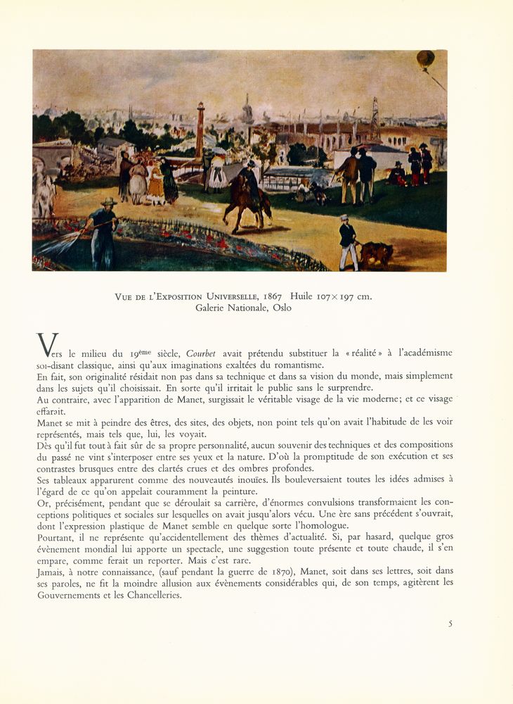 『MANET par Robert REY』 2