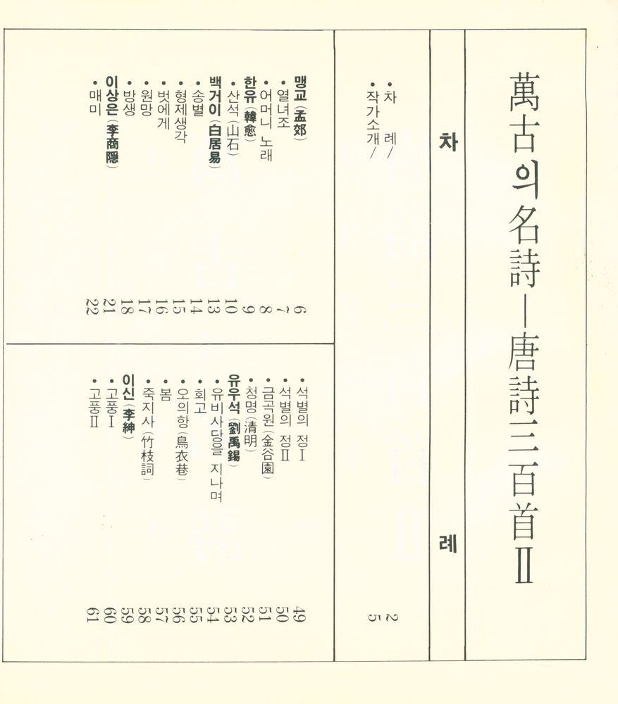『만고의 명시 - 당시삼백수 Ⅱ』 2