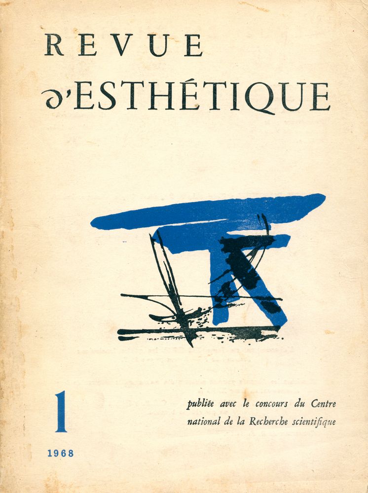 『REVUE D'ESTHÉTIQUE』 1