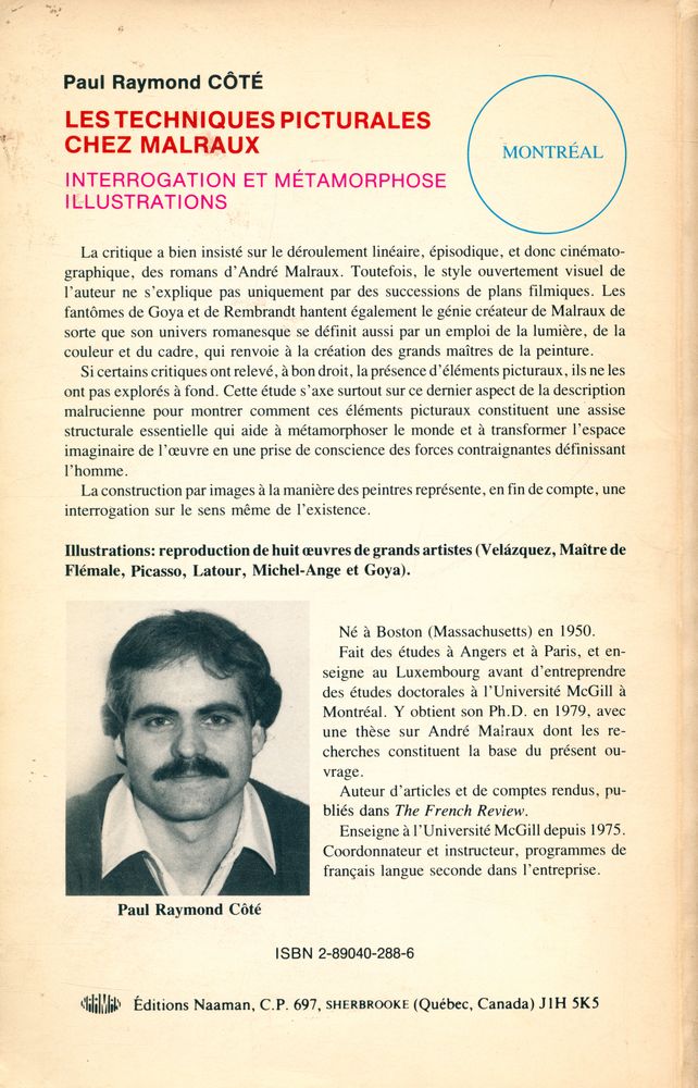 『LES TECHNIQUES PICTURALES CHEZ MALRAUX : INTERROGATION ET MÉTAMORPHOSE』 3