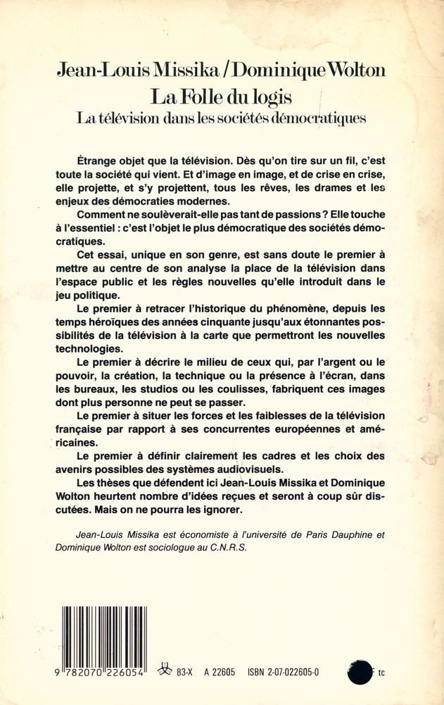 『La Folle du logis : La télévision dans les sociétés démocratiques』 4