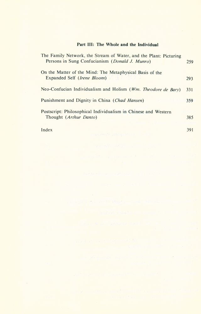 『Individualism and Holism : Studies in Confucian and Taoist Values』 3