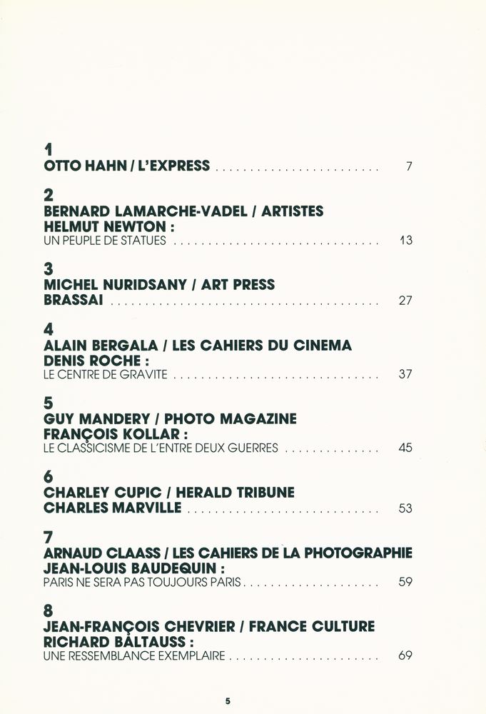 『ANTHOLOGIE DE LA CRITIQUE : 15 CRITIQUES 15 PHOTOGRAPHES』 2