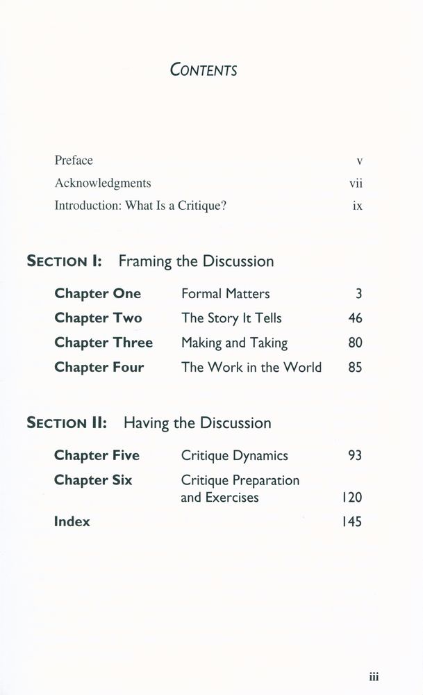 『The critique handbook : a sourcebook and survival guide』 2